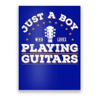 Just A Who Loves Playing Guitar Lover Cool Musician Tee Gift Poster