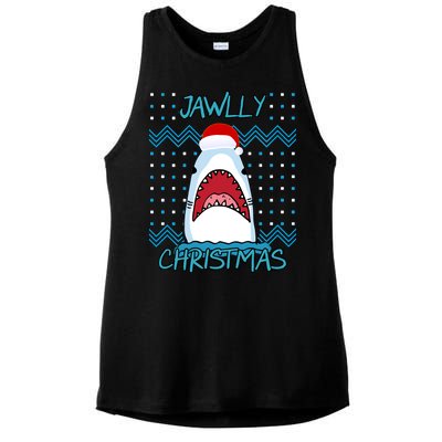 Jawlly Christmas Ugly Ladies PosiCharge Tri-Blend Wicking Tank