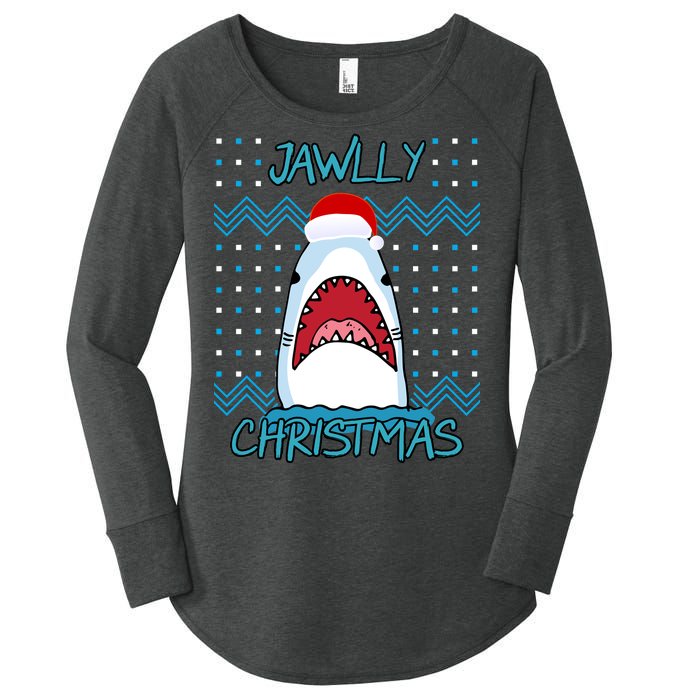 Jawlly Christmas Ugly Women's Perfect Tri Tunic Long Sleeve Shirt