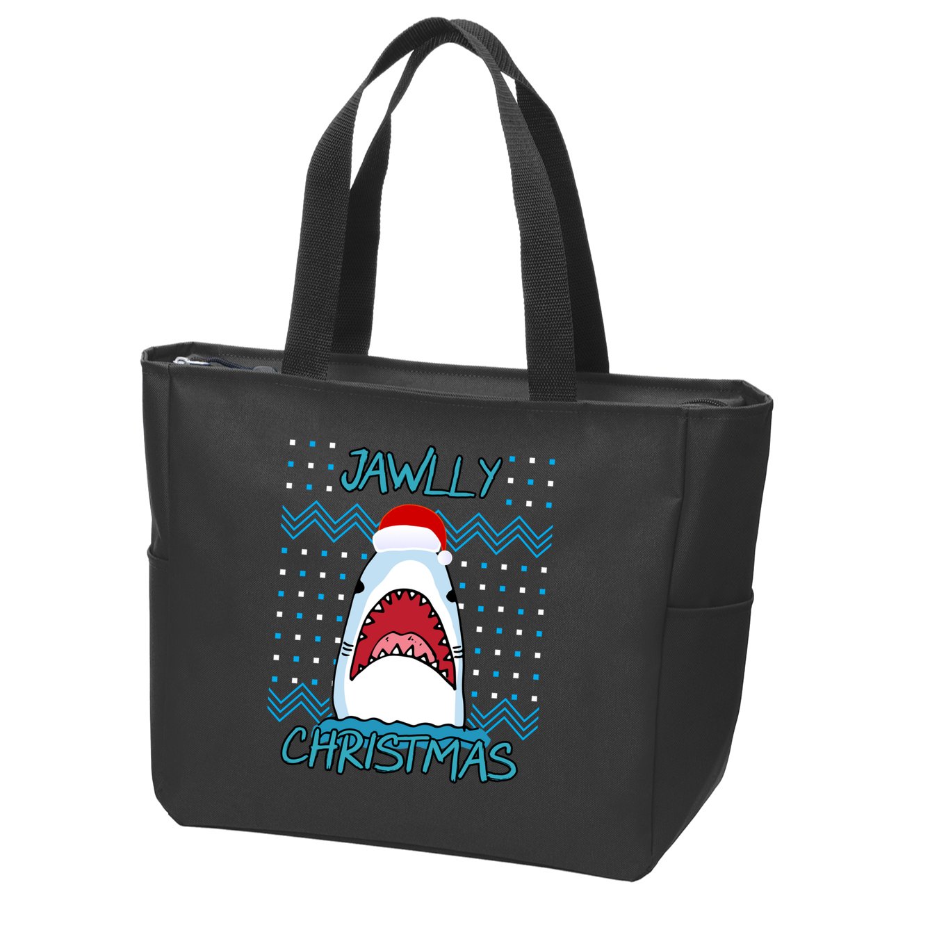 Jawlly Christmas Ugly Zip Tote Bag