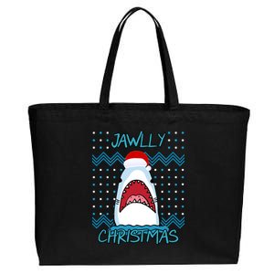 Jawlly Christmas Ugly Cotton Canvas Jumbo Tote