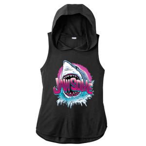 Jawsome Ladies PosiCharge Tri-Blend Wicking Draft Hoodie Tank