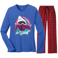 Jawsome Women's Long Sleeve Flannel Pajama Set 