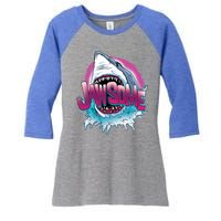 Jawsome Women's Tri-Blend 3/4-Sleeve Raglan Shirt