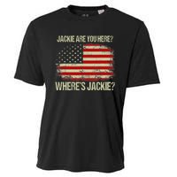 Jackie Are You Here Where's Jackie Funny Anti Joe Biden Cooling Performance Crew T-Shirt