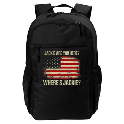 Jackie Are You Here Where's Jackie Funny Anti Joe Biden Daily Commute Backpack