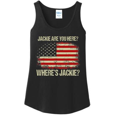 Jackie Are You Here Where's Jackie Funny Anti Joe Biden Ladies Essential Tank