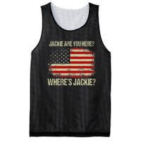 Jackie Are You Here Where's Jackie Funny Anti Joe Biden Mesh Reversible Basketball Jersey Tank