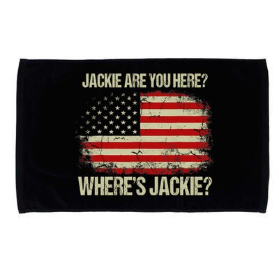 Jackie Are You Here Where's Jackie Funny Anti Joe Biden Microfiber Hand Towel