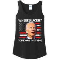 Jackie Are You Here Where's Jackie Funny Anti Joe Biden Ladies Essential Tank