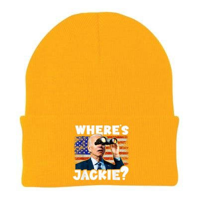 Jackie Are You Here Where's Jackie Funny Anti Joe Biden Knit Cap Winter Beanie