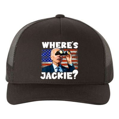 Jackie Are You Here Where's Jackie Funny Anti Joe Biden Yupoong Adult 5-Panel Trucker Hat