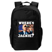 Jackie Are You Here Where's Jackie Funny Anti Joe Biden Daily Commute Backpack