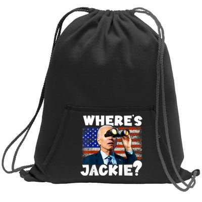 Jackie Are You Here Where's Jackie Funny Anti Joe Biden Sweatshirt Cinch Pack Bag