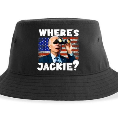 Jackie Are You Here Where's Jackie Funny Anti Joe Biden Sustainable Bucket Hat