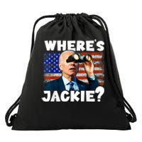 Jackie Are You Here Where's Jackie Funny Anti Joe Biden Drawstring Bag