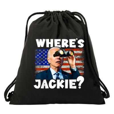 Jackie Are You Here Where's Jackie Funny Anti Joe Biden Drawstring Bag