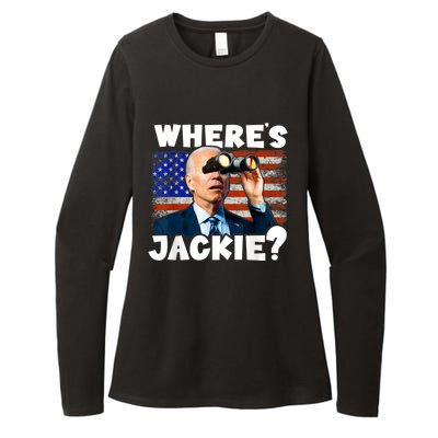 Jackie Are You Here Where's Jackie Funny Anti Joe Biden Womens CVC Long Sleeve Shirt