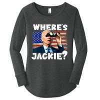 Jackie Are You Here Where's Jackie Funny Anti Joe Biden Women's Perfect Tri Tunic Long Sleeve Shirt