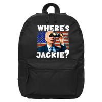 Jackie Are You Here Where's Jackie Funny Anti Joe Biden 16 in Basic Backpack