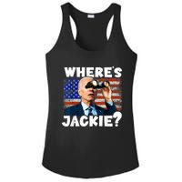 Jackie Are You Here Where's Jackie Funny Anti Joe Biden Ladies PosiCharge Competitor Racerback Tank