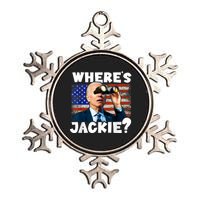 Jackie Are You Here Where's Jackie Funny Anti Joe Biden Metallic Star Ornament