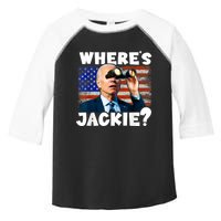 Jackie Are You Here Where's Jackie Funny Anti Joe Biden Toddler Fine Jersey T-Shirt