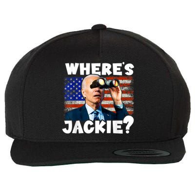 Jackie Are You Here Where's Jackie Funny Anti Joe Biden Wool Snapback Cap