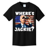 Jackie Are You Here Where's Jackie Funny Anti Joe Biden Kids T-Shirt