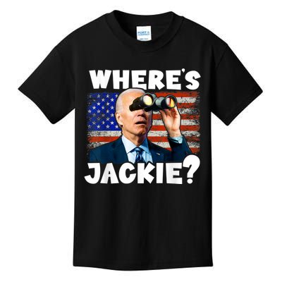 Jackie Are You Here Where's Jackie Funny Anti Joe Biden Kids T-Shirt