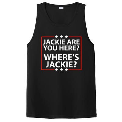 Jackie Are You Here Where's Jackie Joe Biden President Funny PosiCharge Competitor Tank