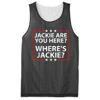 Jackie Are You Here Where's Jackie Joe Biden President Funny Mesh Reversible Basketball Jersey Tank