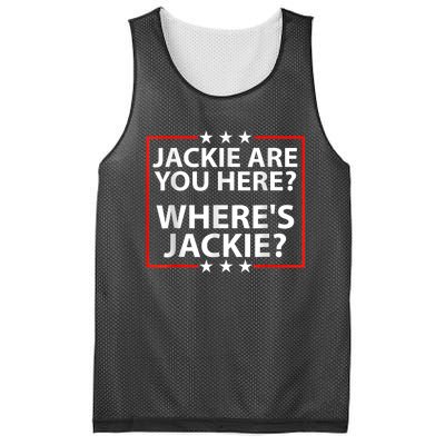 Jackie Are You Here Where's Jackie Joe Biden President Funny Mesh Reversible Basketball Jersey Tank