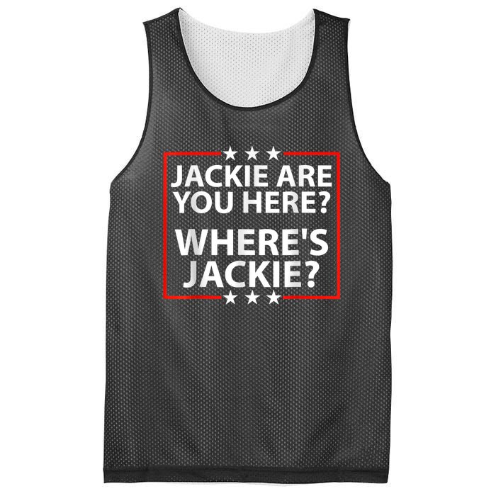 Jackie Are You Here Where's Jackie Joe Biden President Funny Mesh Reversible Basketball Jersey Tank