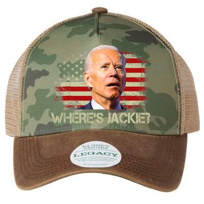 Jackie Are You Here Where's Jackie Funny Anti Joe Biden Legacy Tie Dye Trucker Hat