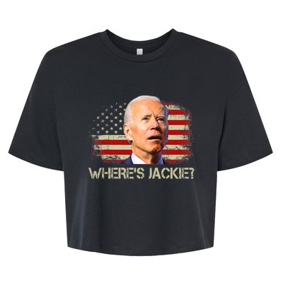 Jackie Are You Here Where's Jackie Funny Anti Joe Biden Bella+Canvas Jersey Crop Tee