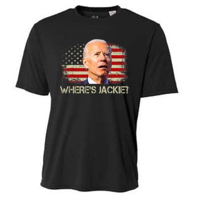 Jackie Are You Here Where's Jackie Funny Anti Joe Biden Cooling Performance Crew T-Shirt