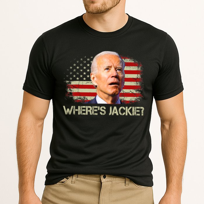 Jackie Are You Here Where's Jackie Funny Anti Joe Biden Cooling Performance Crew T-Shirt