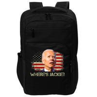 Jackie Are You Here Where's Jackie Funny Anti Joe Biden Impact Tech Backpack