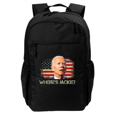 Jackie Are You Here Where's Jackie Funny Anti Joe Biden Daily Commute Backpack