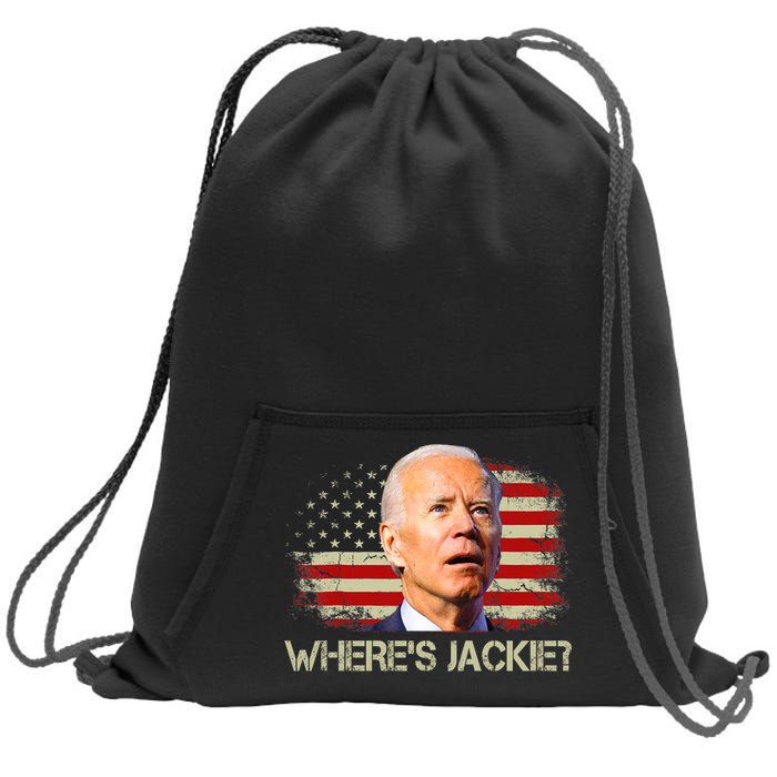 Jackie Are You Here Where's Jackie Funny Anti Joe Biden Sweatshirt Cinch Pack Bag