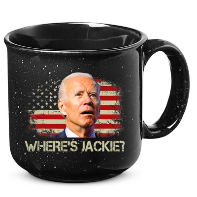 Jackie Are You Here Where's Jackie Funny Anti Joe Biden 15oz Campfire Ceramic Mug