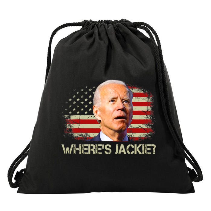 Jackie Are You Here Where's Jackie Funny Anti Joe Biden Drawstring Bag