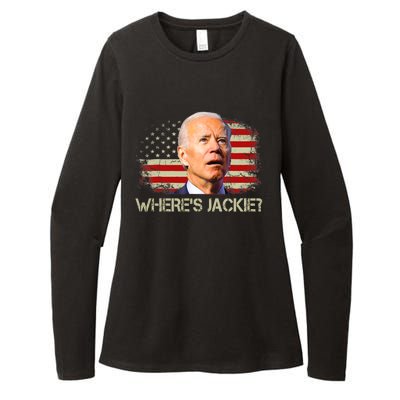 Jackie Are You Here Where's Jackie Funny Anti Joe Biden Womens CVC Long Sleeve Shirt