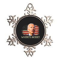 Jackie Are You Here Where's Jackie Funny Anti Joe Biden Metallic Star Ornament