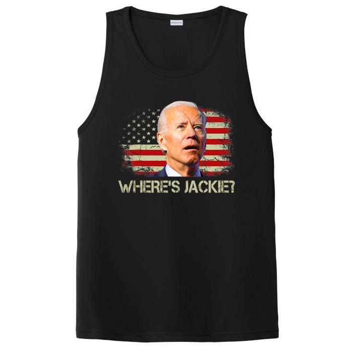 Jackie Are You Here Where's Jackie Funny Anti Joe Biden PosiCharge Competitor Tank