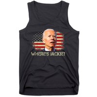 Jackie Are You Here Where's Jackie Funny Anti Joe Biden Tank Top