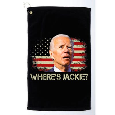 Jackie Are You Here Where's Jackie Funny Anti Joe Biden Golf Towel