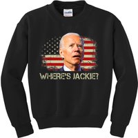 Jackie Are You Here Where's Jackie Funny Anti Joe Biden Kids Sweatshirt