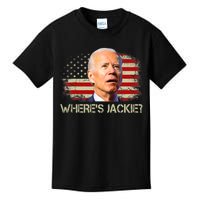 Jackie Are You Here Where's Jackie Funny Anti Joe Biden Kids T-Shirt